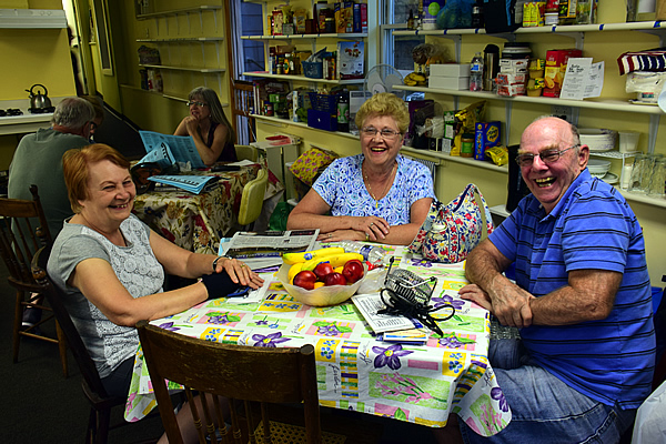 Lois Sandberg along with Sandy and Bob Boehm